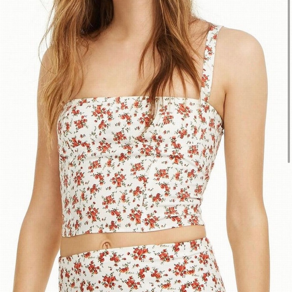 Danielle Bernstein Floral Corset Top